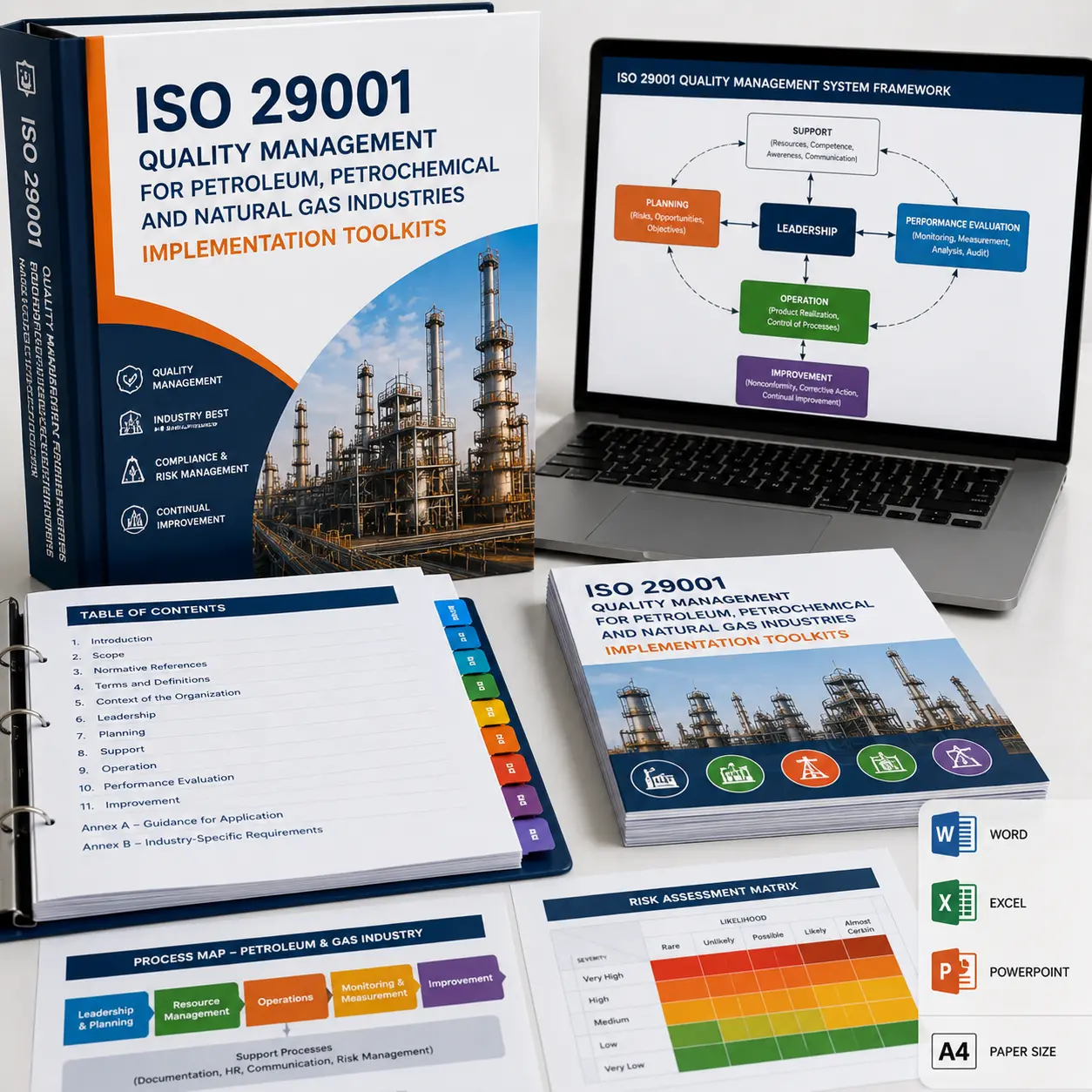 ISO 29001 Quality Management for Petroleum, Petrochemical and Natural Gas Industries Implementation Toolkits
